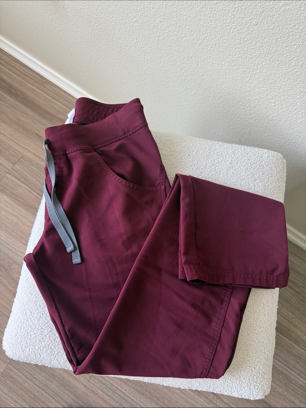 FIGS Maroon Drawstring Pants